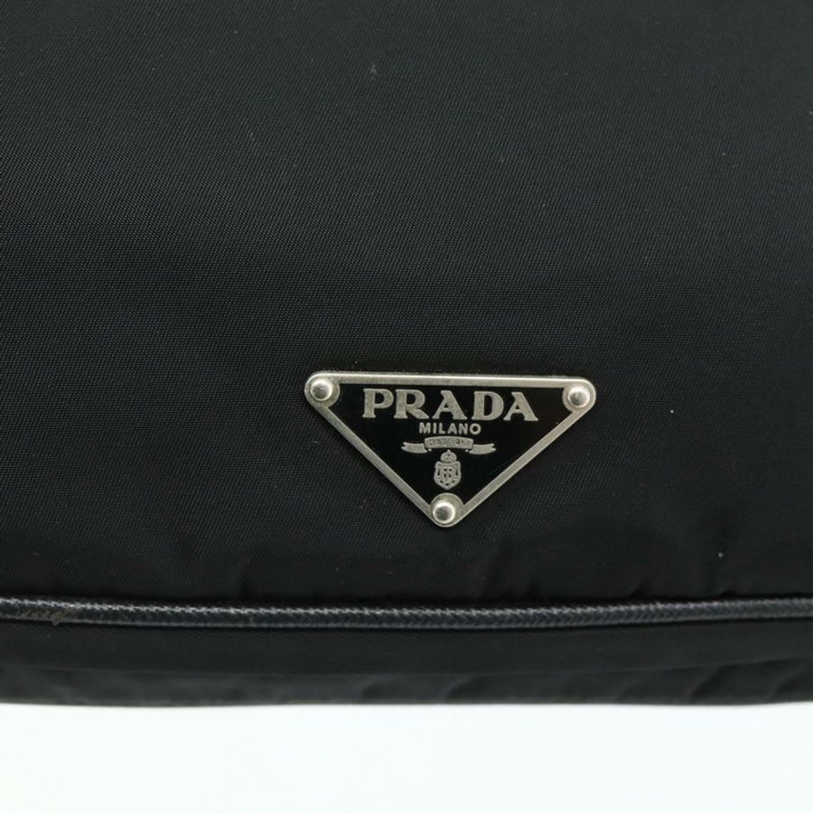 【日本直送】PRADA 單肩包 尼龍皮革 黑色 銀色 正品 mr2443A-16