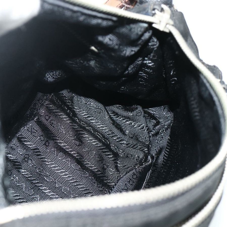 【日本直送】PRADA 單肩包 尼龍皮革 黑色 銀色 正品 mr2443A-19