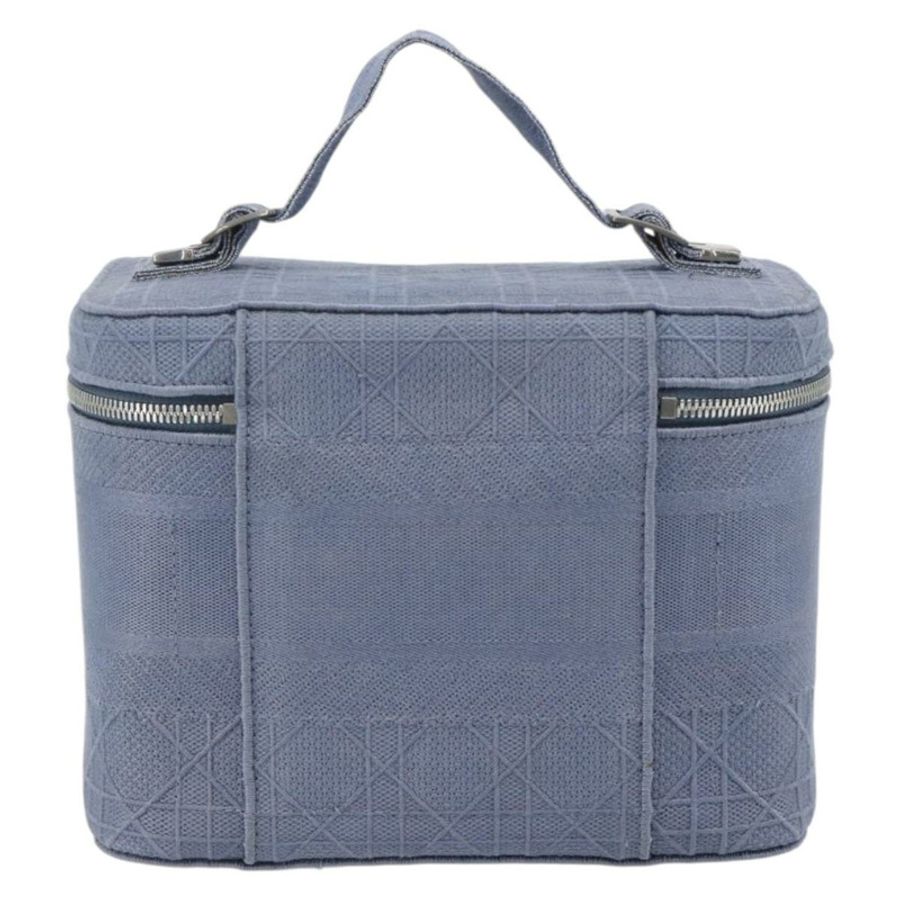 【日本直送】Christian Dior Vanity 手袋 帆布 藍色 銀色 正品 ka4334A-1