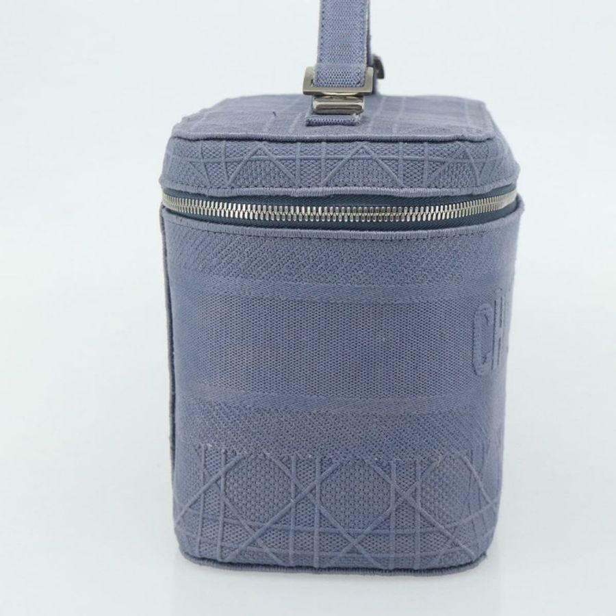 【日本直送】Christian Dior Vanity 手袋 帆布 藍色 銀色 正品 ka4334A-2