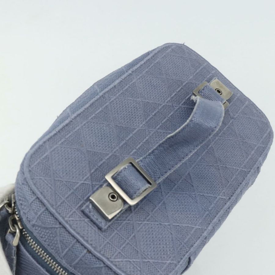【日本直送】Christian Dior Vanity 手袋 帆布 藍色 銀色 正品 ka4334A-5