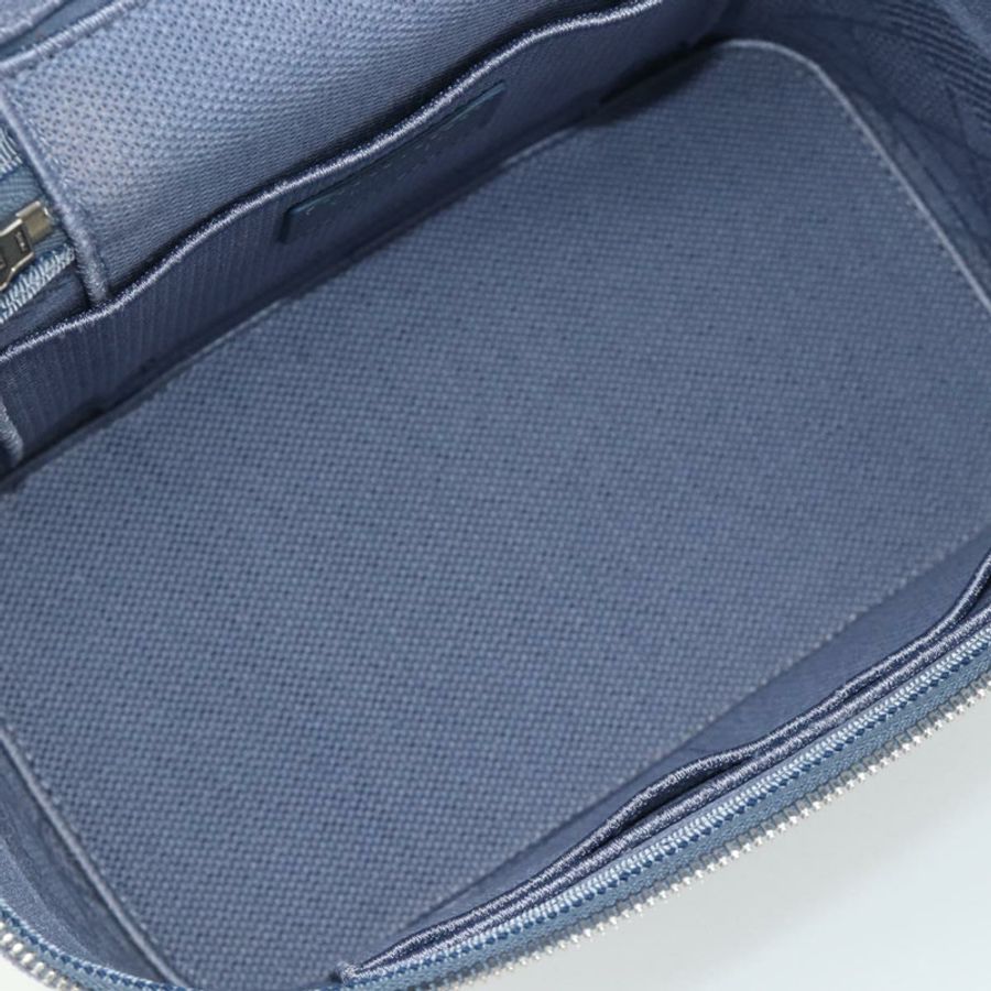 【日本直送】Christian Dior Vanity 手袋 帆布 藍色 銀色 正品 ka4334A-10
