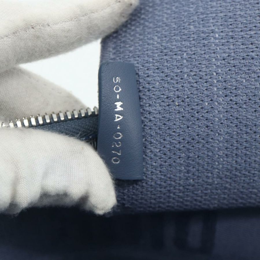 【日本直送】Christian Dior Vanity 手袋 帆布 藍色 銀色 正品 ka4334A-11