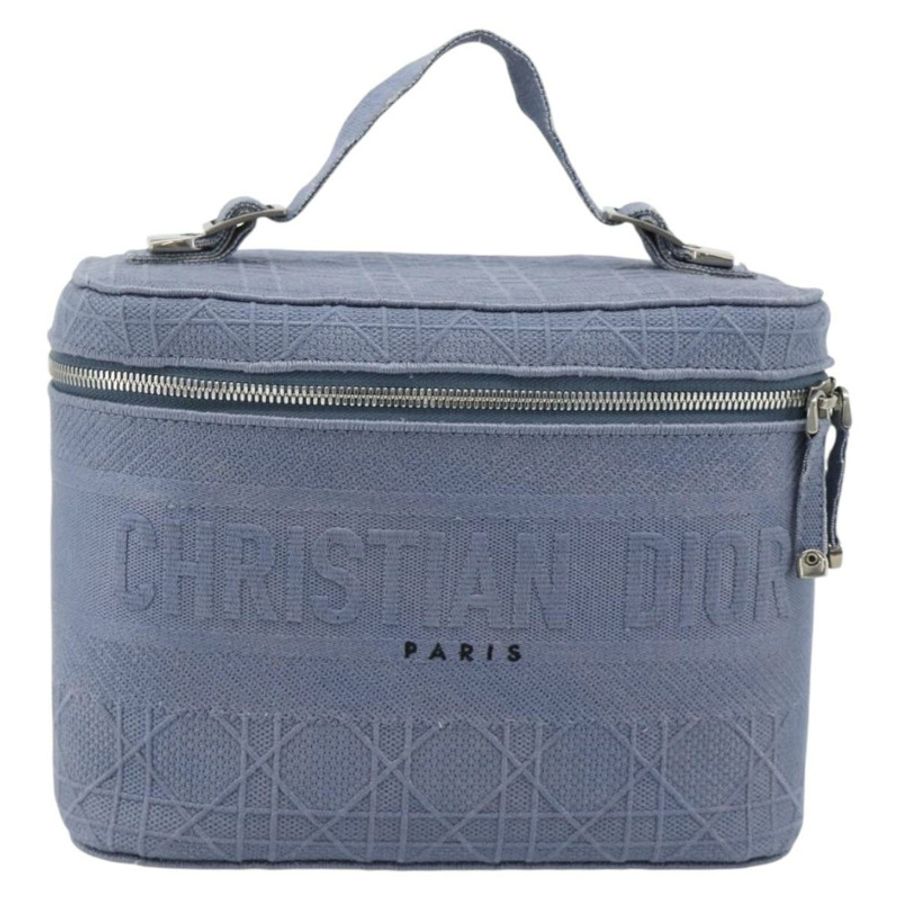 【日本直送】Christian Dior Vanity 手袋 帆布 藍色 銀色 正品 ka4334A-12