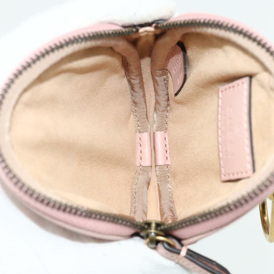 【日本直送】GUCCI Marmont 鏈條單肩包 皮革 粉紅色 金 白色 699759 正品 ka4341SM-27