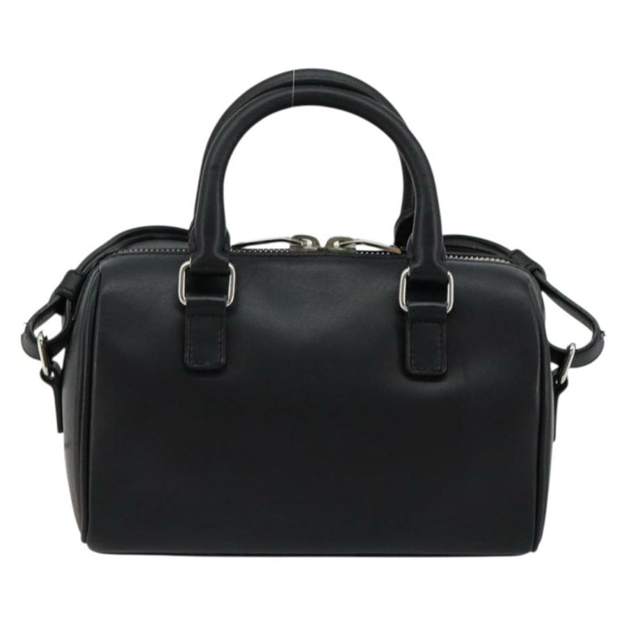 【日本直送】SAINT LAURENT Duffle Toy 手提包 皮革 2way 黑色 銀色 Auth bs35119-1