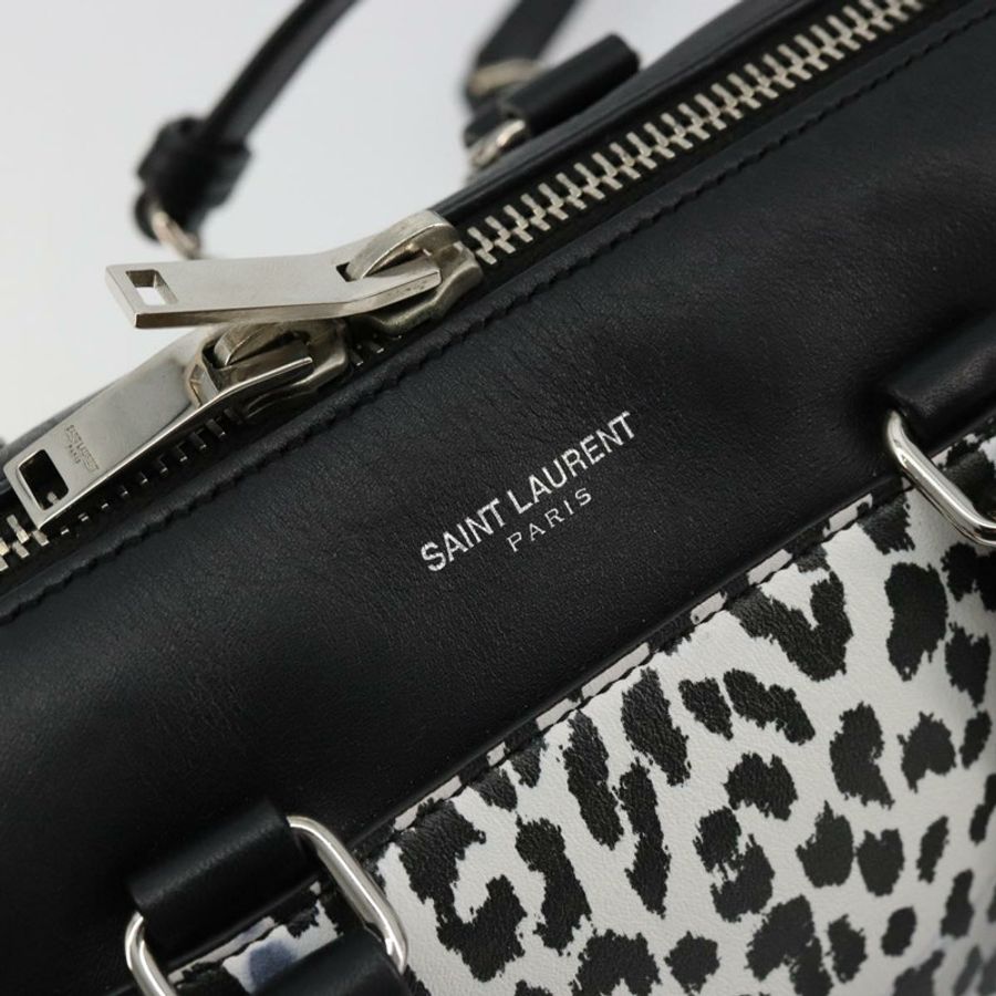 【日本直送】SAINT LAURENT Duffle Toy 手提包 皮革 2way 黑色 銀色 Auth bs35119-19