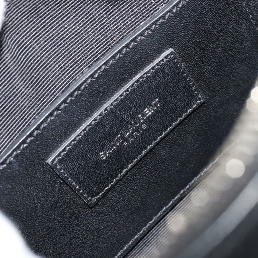 【日本直送】SAINT LAURENT Duffle Toy 手提包 皮革 2way 黑色 銀色 Auth bs35119-21