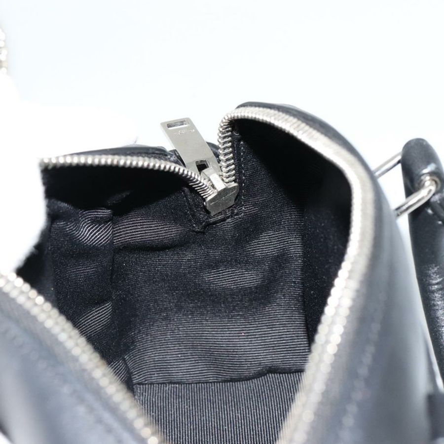 【日本直送】SAINT LAURENT Duffle Toy 手提包 皮革 2way 黑色 銀色 Auth bs35119-22