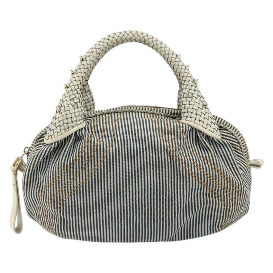 【日本直送】FENDI Spy 手提包 帆布 海軍藍 金色 正品 bs35147A-12