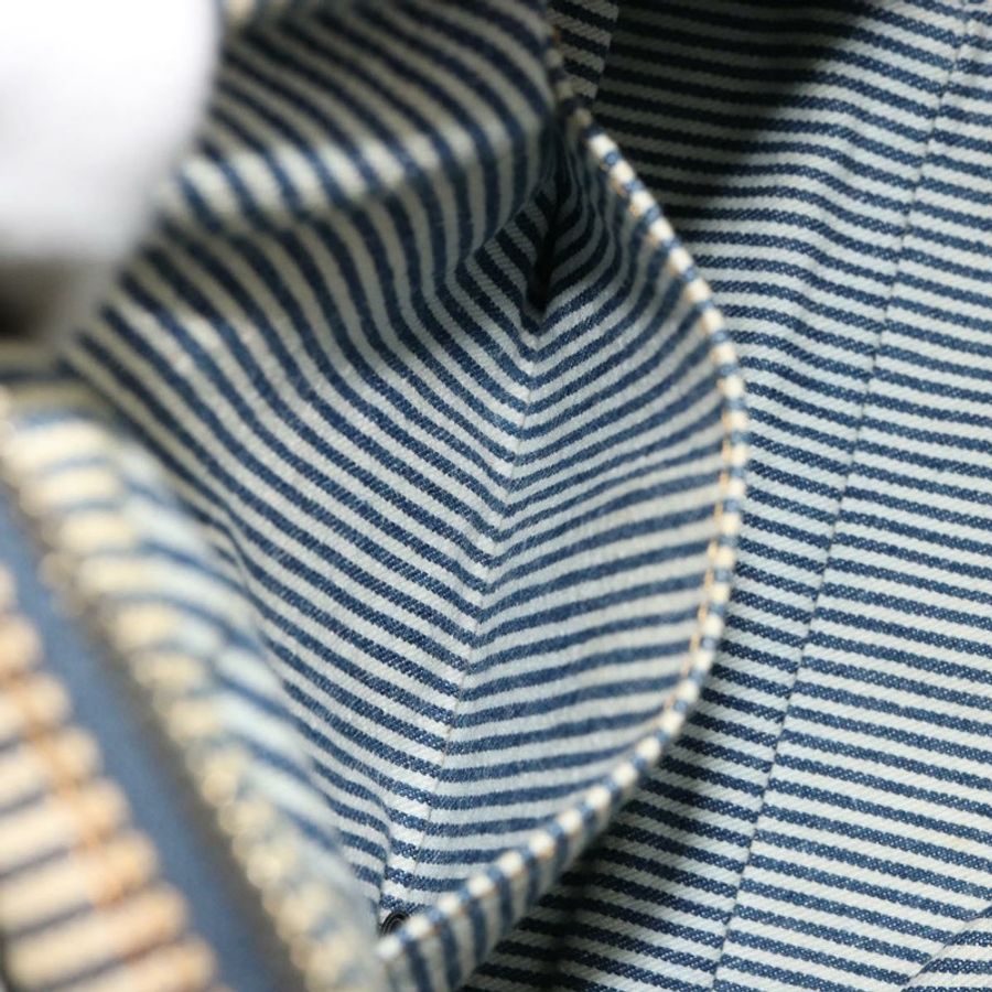 【日本直送】FENDI Spy 手提包 帆布 海軍藍 金色 正品 bs35147A-20
