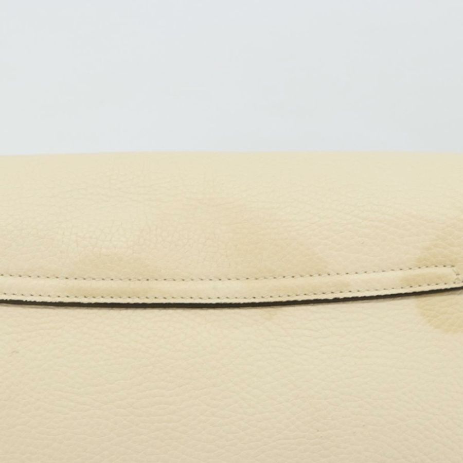 【日本直送】GUCCI Soho鏈條單肩包 皮革 奧特萊斯 白色 金色 536224 正品 ka4403A-2