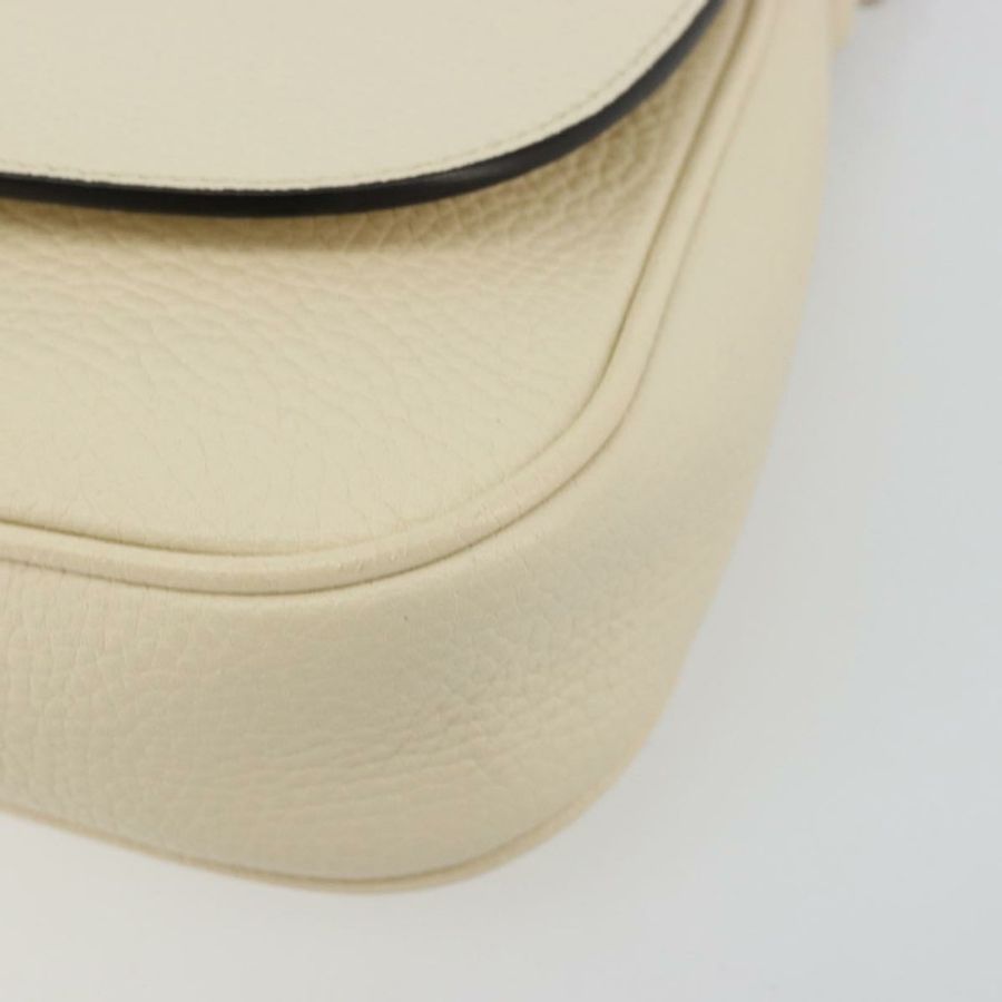 【日本直送】GUCCI Soho鏈條單肩包 皮革 奧特萊斯 白色 金色 536224 正品 ka4403A-13