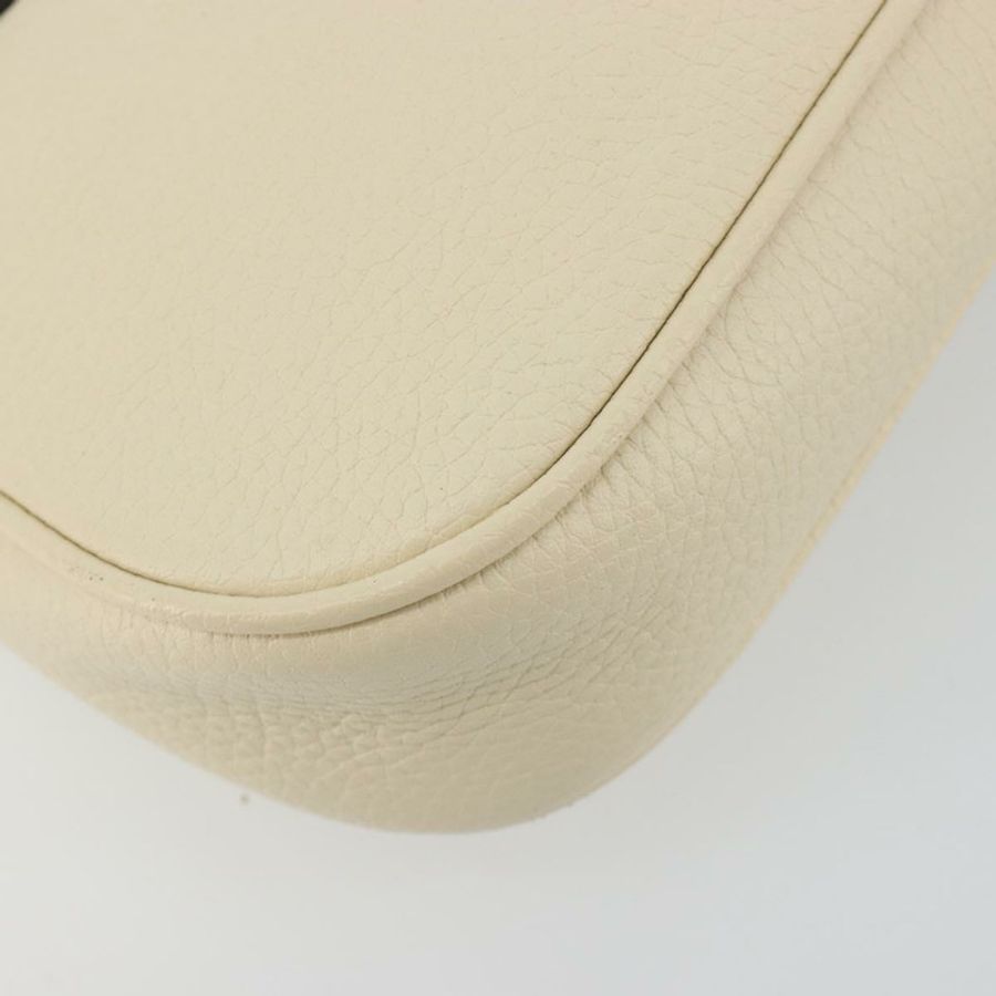 【日本直送】GUCCI Soho鏈條單肩包 皮革 奧特萊斯 白色 金色 536224 正品 ka4403A-16