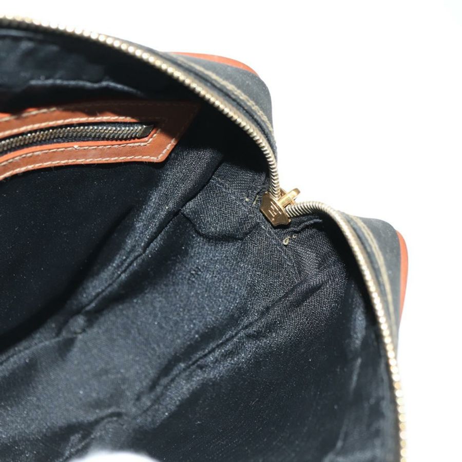 【日本直送】FENDI 胡桃色帆布單肩包 PVC 棕色黑色 正品 ki6658V-20