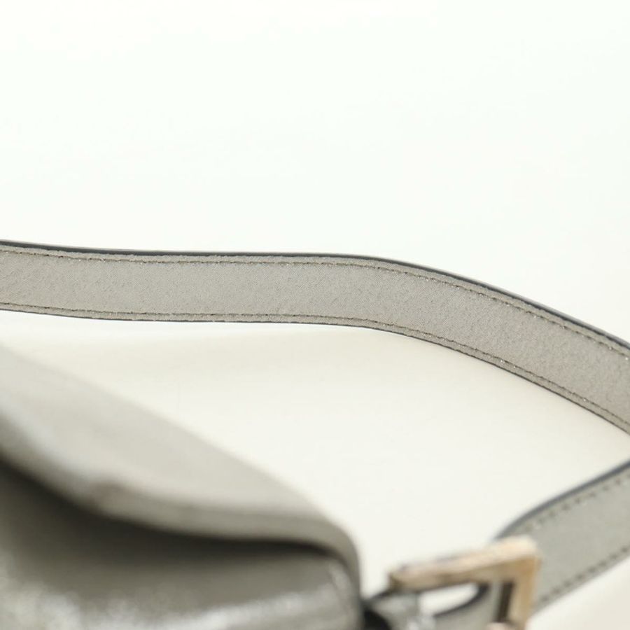 【日本直送】FENDI 鑲鑽 Mamma Baguette 單肩包 皮革 銀色 正品 yk20386SM-13