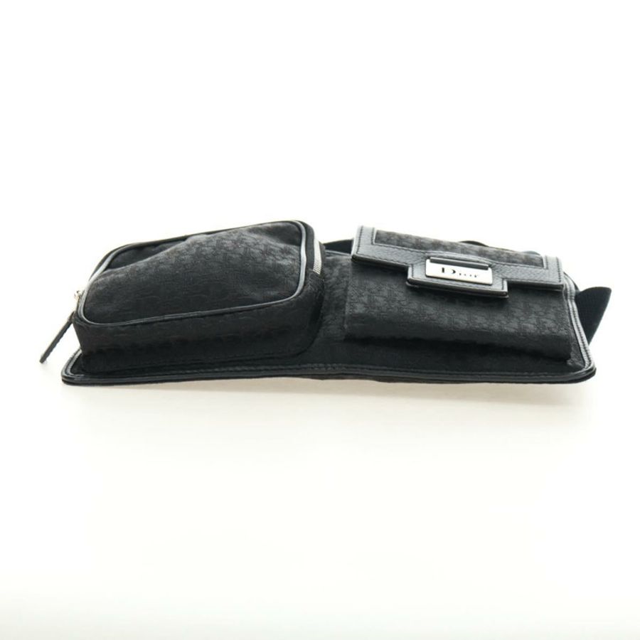 【日本直送】Christian Dior Trotter帆布斜背包 黑色銀色 正品 yk20371SAV-4