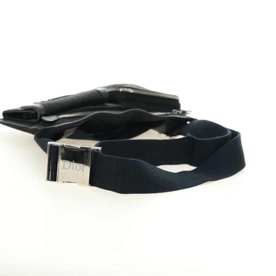 【日本直送】Christian Dior Trotter帆布斜背包 黑色銀色 正品 yk20371SAV-6