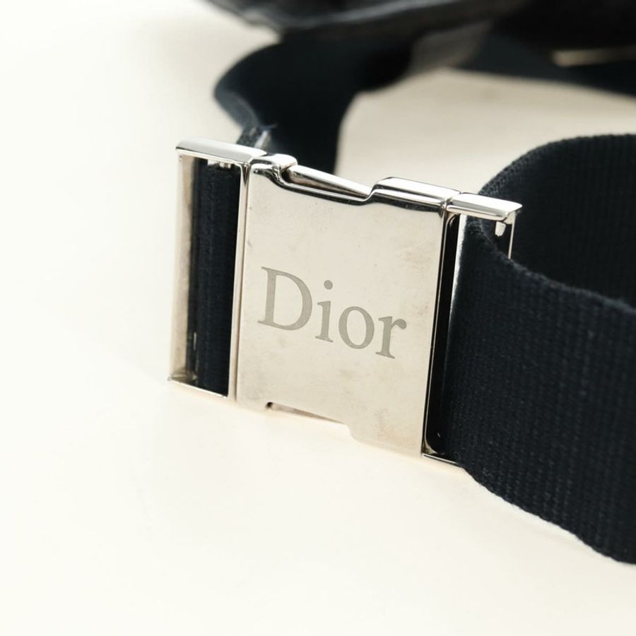 【日本直送】Christian Dior Trotter帆布斜背包 黑色銀色 正品 yk20371SAV-7