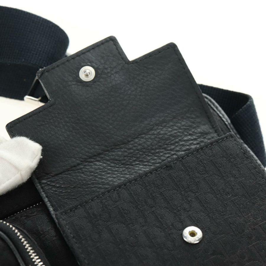 【日本直送】Christian Dior Trotter帆布斜背包 黑色銀色 正品 yk20371SAV-18