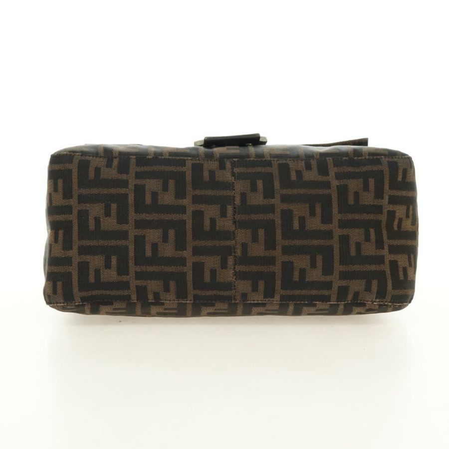 【日本直送】FENDI Zucca帆布Mamma Baguette單肩包 黑色棕色 正品 yk20359SAV-4