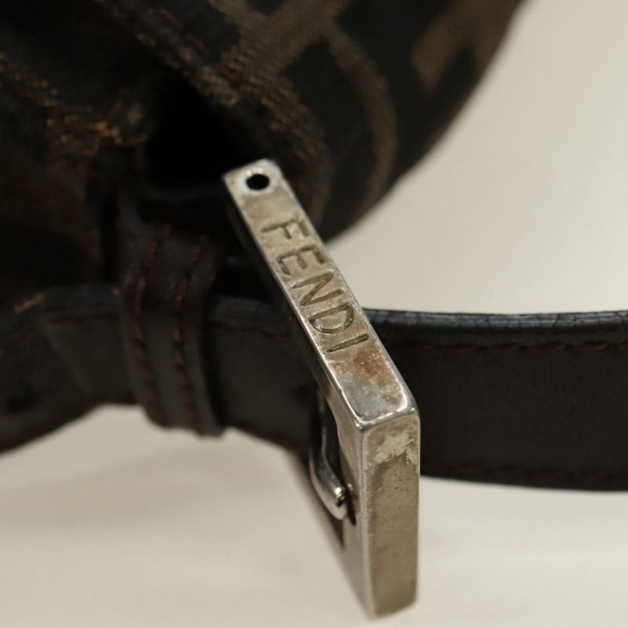 【日本直送】FENDI Zucca帆布Mamma Baguette單肩包 黑色棕色 正品 yk20359SAV-8