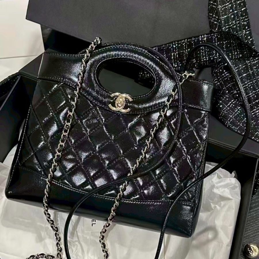 全新全配🖤✨#香奈兒 #24s黑金31bagmini #24年購證 #晶片款 #油蠟皮-1