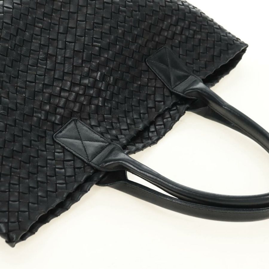 【日本直送】BOTTEGA VENETA INTRECCIATO Cabas PM 手袋,黑色皮革,貨號 141498,正品 yk20364SAV-5
