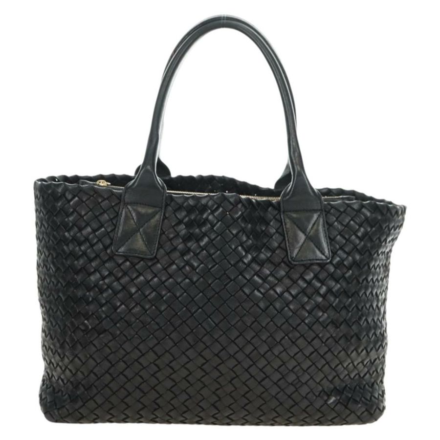 【日本直送】BOTTEGA VENETA INTRECCIATO Cabas PM 手袋,黑色皮革,貨號 141498,正品 yk20364SAV-12