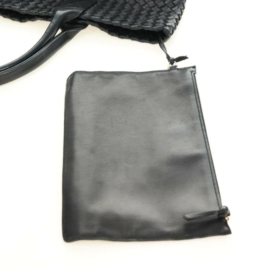 【日本直送】BOTTEGA VENETA INTRECCIATO Cabas PM 手袋,黑色皮革,貨號 141498,正品 yk20364SAV-18