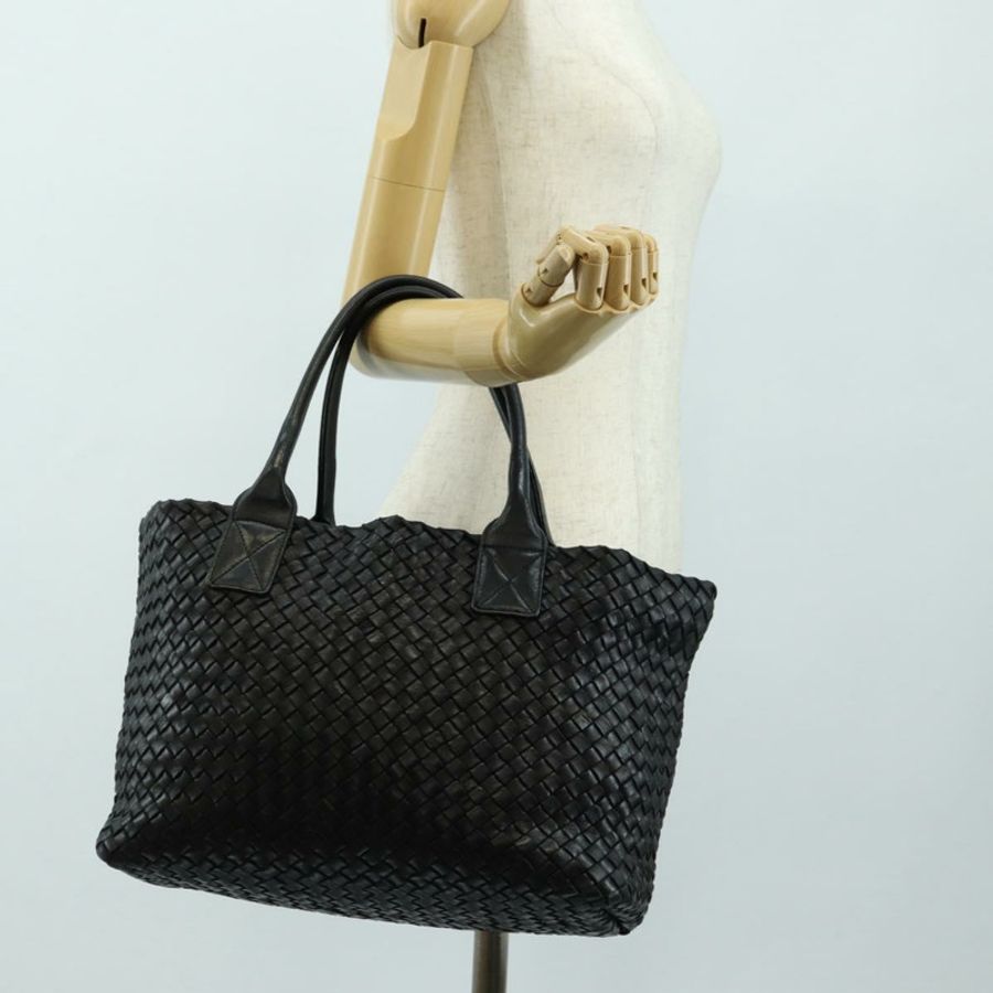 【日本直送】BOTTEGA VENETA INTRECCIATO Cabas PM 手袋,黑色皮革,貨號 141498,正品 yk20364SAV-24