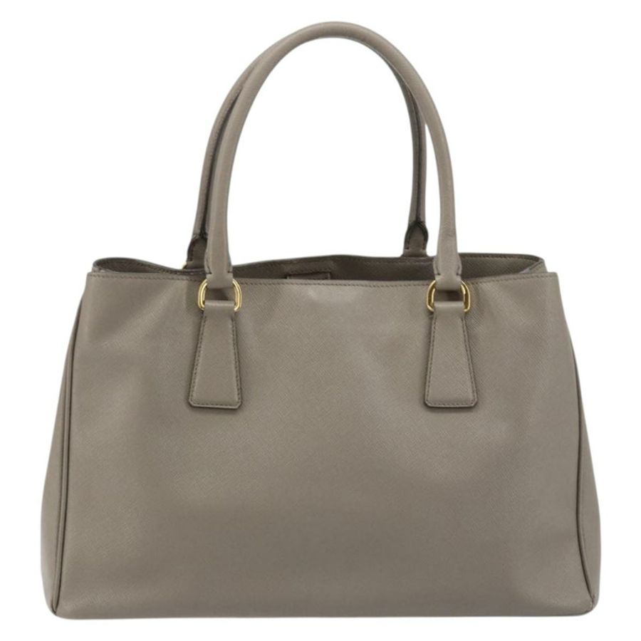 【日本直送】PRADA Galleria 手提包 Safiano 皮革 灰色 金色 正品 yk20395A-1