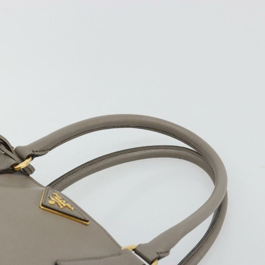 【日本直送】PRADA Galleria 手提包 Safiano 皮革 灰色 金色 正品 yk20395A-13