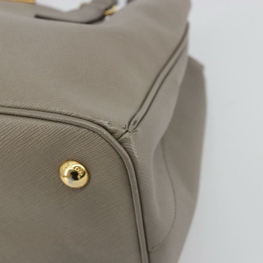 【日本直送】PRADA Galleria 手提包 Safiano 皮革 灰色 金色 正品 yk20395A-14