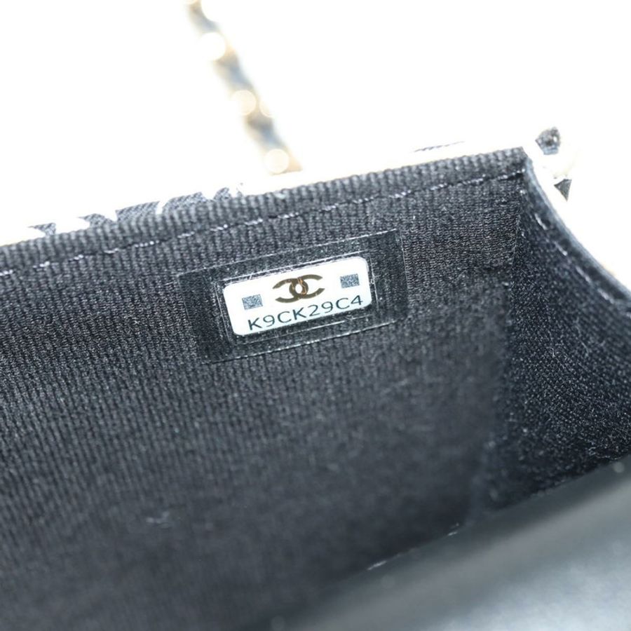 【日本直送】香奈兒 (CHANEL) 絎縫鏈條肩包 尼龍 米色 金色 CC 標誌 Auth bs35360SAM-10