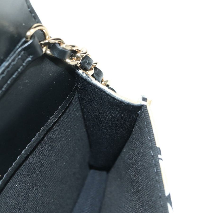 【日本直送】香奈兒 (CHANEL) 絎縫鏈條肩包 尼龍 米色 金色 CC 標誌 Auth bs35360SAM-19