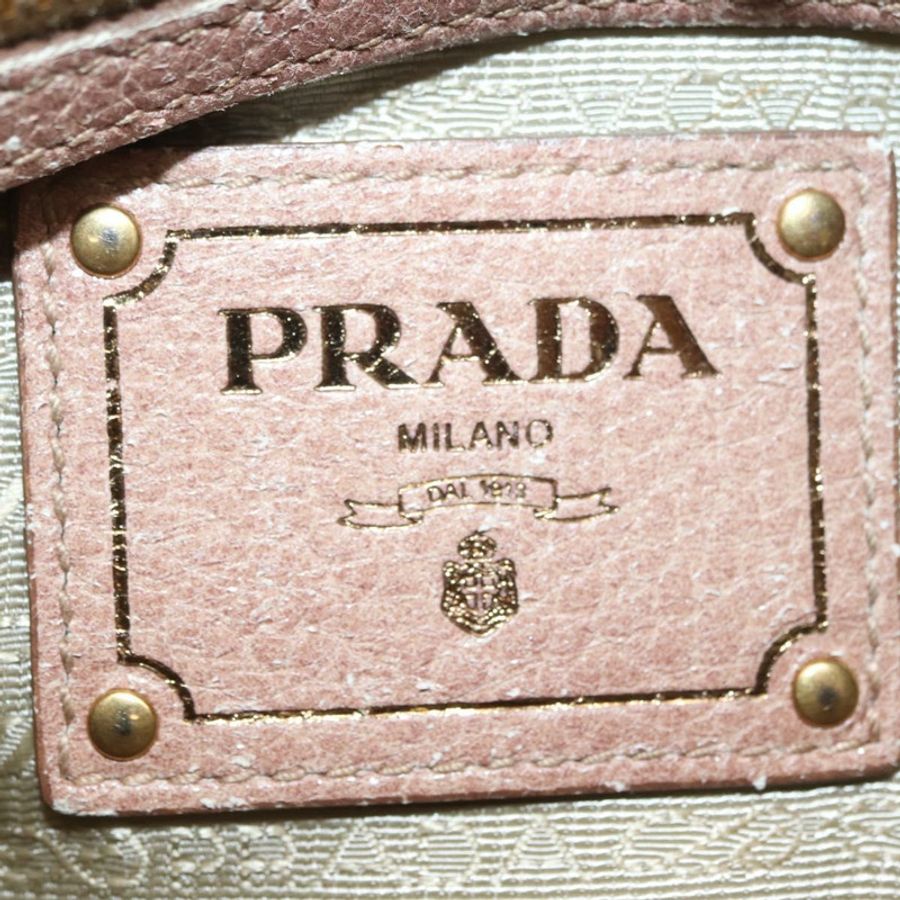 【日本直送】PRADA 鏈條單肩包 皮革 粉紅色 金飾 正品 yk20410A-18