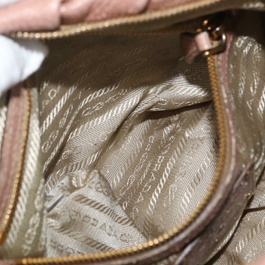 【日本直送】PRADA 鏈條單肩包 皮革 粉紅色 金飾 正品 yk20410A-22