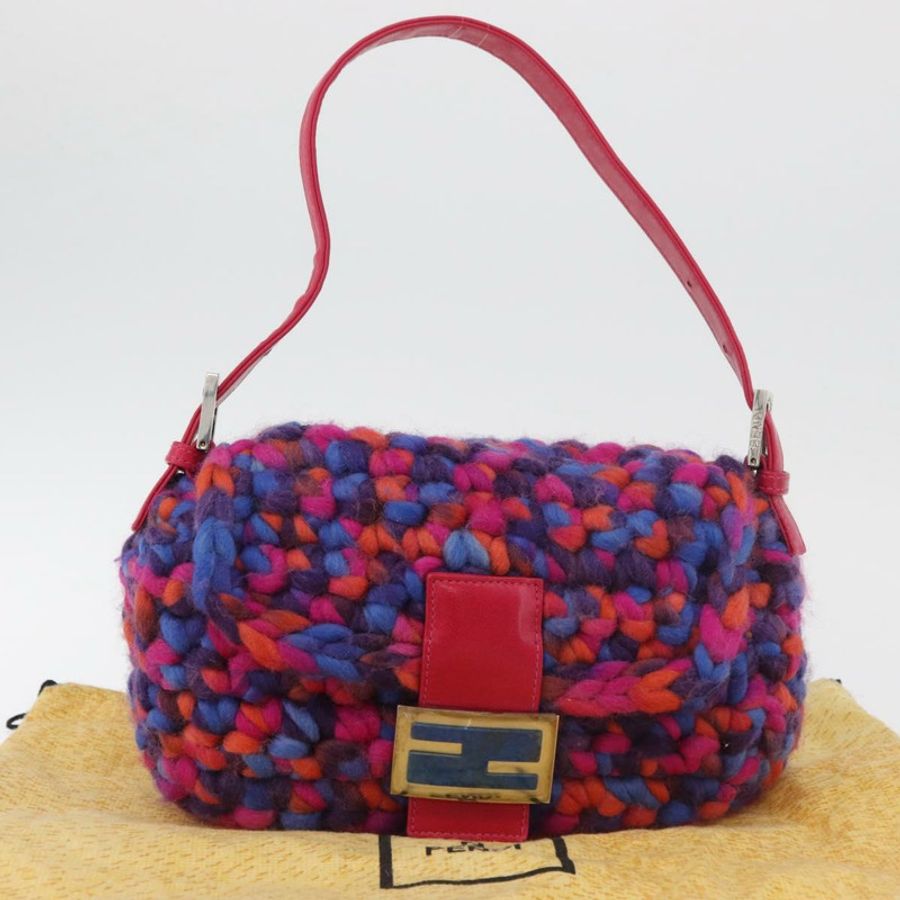 【日本直送】FENDI Mamma Baguette 單肩包 羊毛 多色 正品 yk20424SM-11