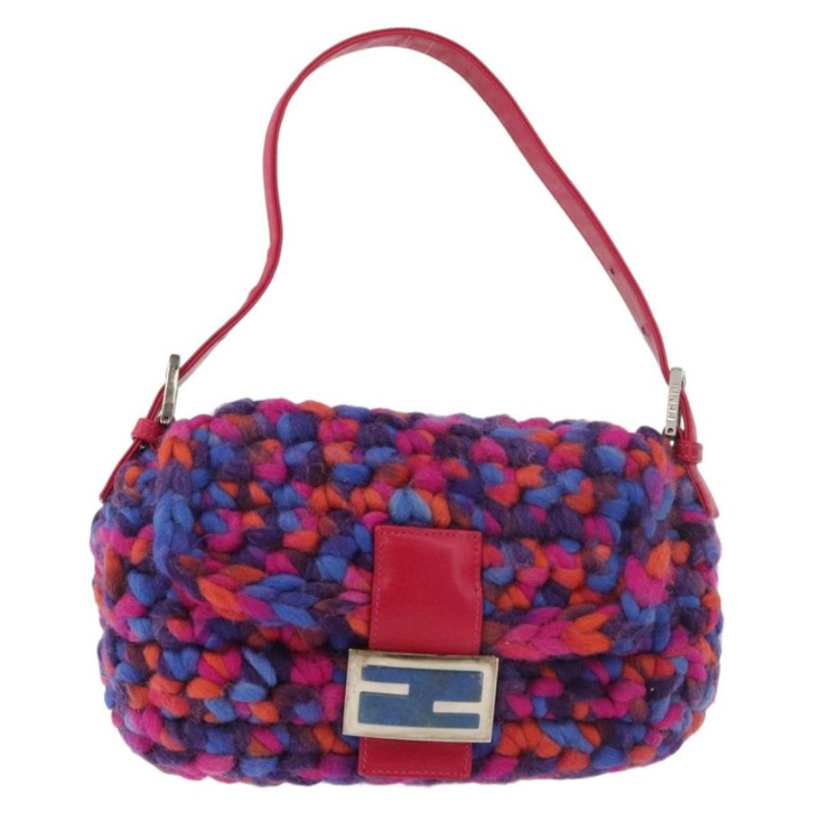 【日本直送】FENDI Mamma Baguette 單肩包 羊毛 多色 正品 yk20424SM-12
