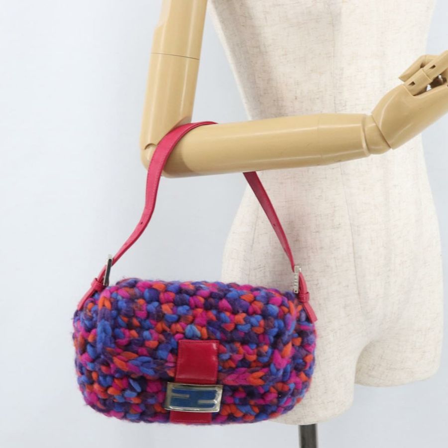 【日本直送】FENDI Mamma Baguette 單肩包 羊毛 多色 正品 yk20424SM-25