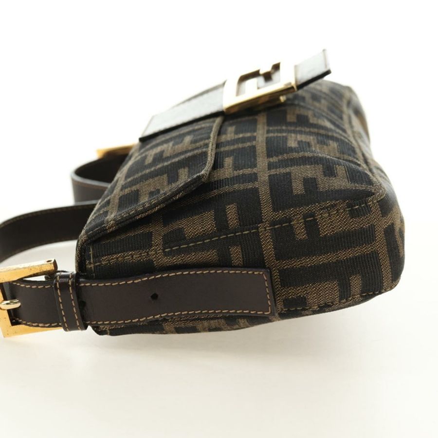 【日本直送】FENDI Zucca帆布Mamma Baguette單肩包 黑色棕色 正品 yk20469SM-2