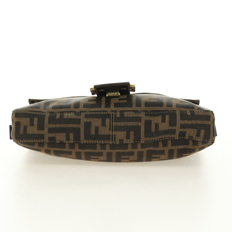 【日本直送】FENDI Zucca帆布Mamma Baguette單肩包 黑色棕色 正品 yk20469SM-4