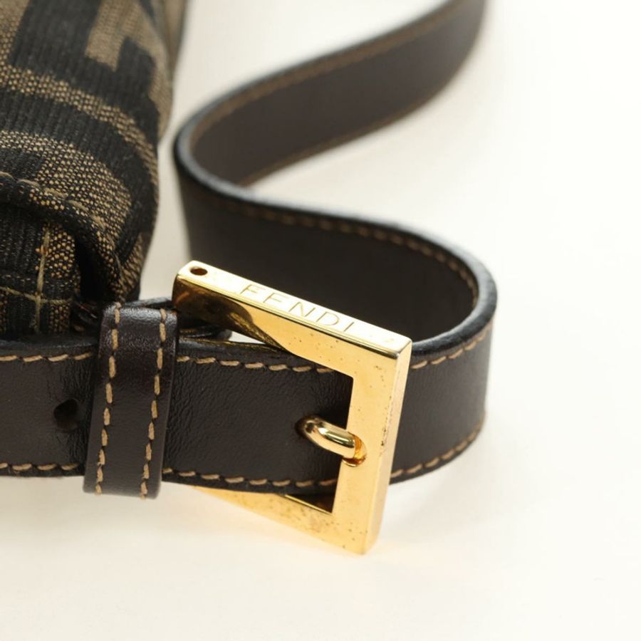 【日本直送】FENDI Zucca帆布Mamma Baguette單肩包 黑色棕色 正品 yk20469SM-7