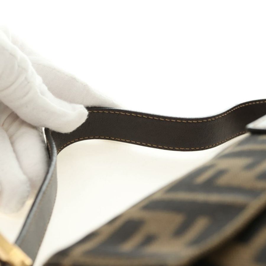 【日本直送】FENDI Zucca帆布Mamma Baguette單肩包 黑色棕色 正品 yk20469SM-8