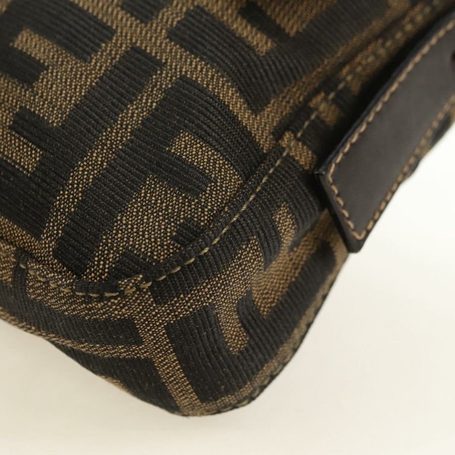 【日本直送】FENDI Zucca帆布Mamma Baguette單肩包 黑色棕色 正品 yk20469SM-14