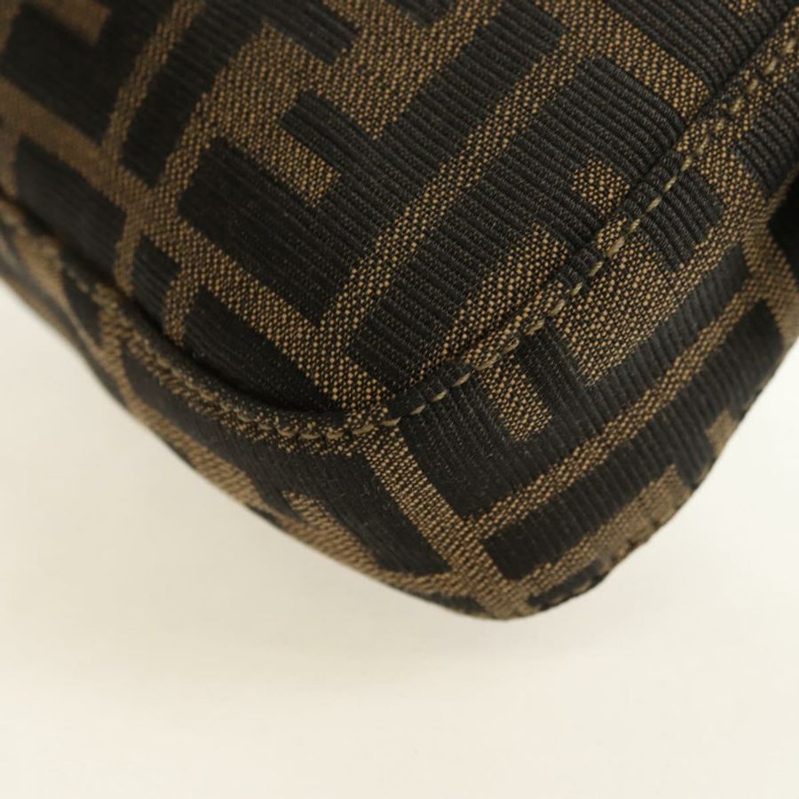 【日本直送】FENDI Zucca帆布Mamma Baguette單肩包 黑色棕色 正品 yk20469SM-16