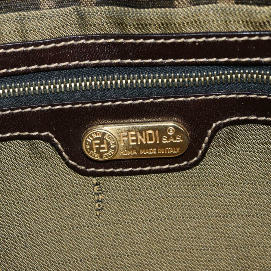 【日本直送】FENDI Zucca帆布Mamma Baguette單肩包 黑色棕色 正品 yk20469SM-19