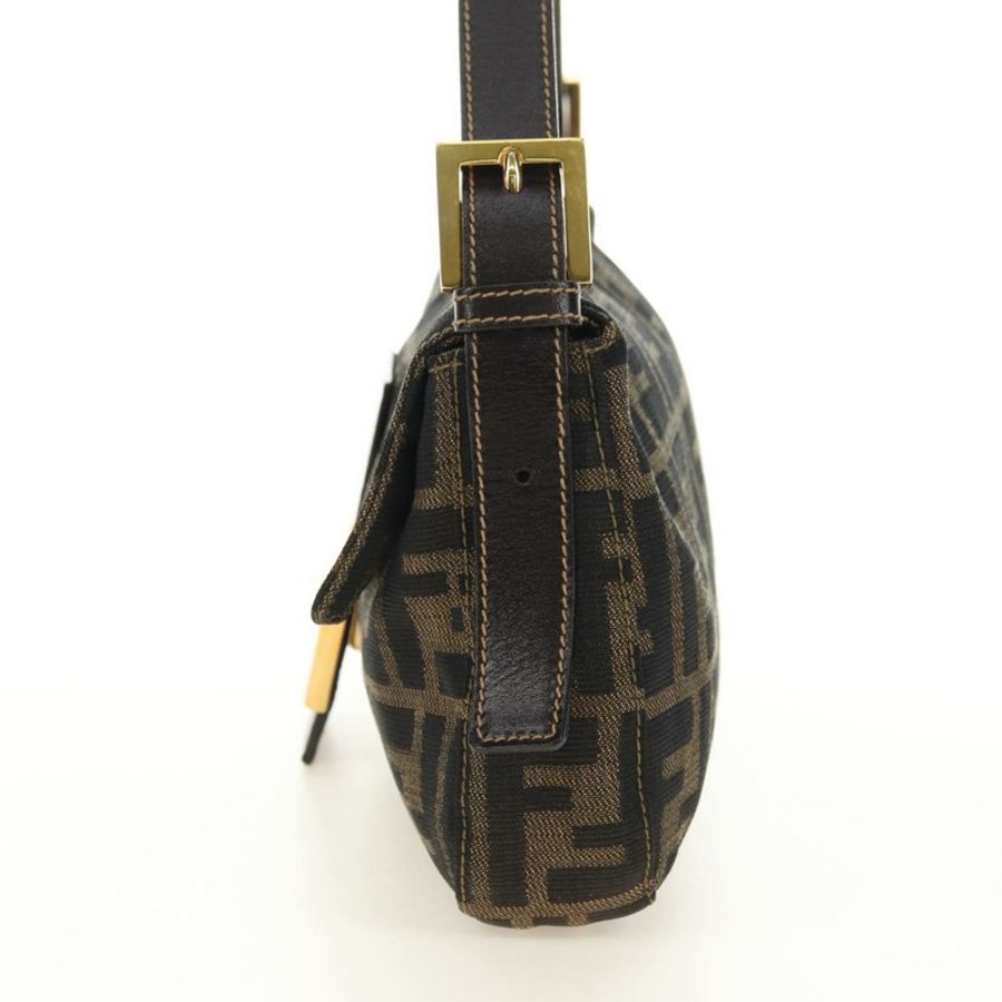 【日本直送】FENDI Zucca帆布Mamma Baguette單肩包 黑色棕色 正品 yk20463SM-2