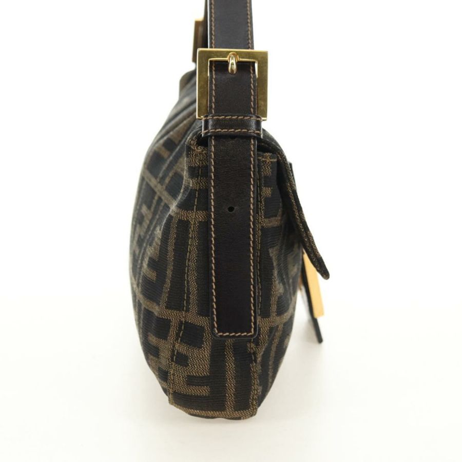 【日本直送】FENDI Zucca帆布Mamma Baguette單肩包 黑色棕色 正品 yk20463SM-3